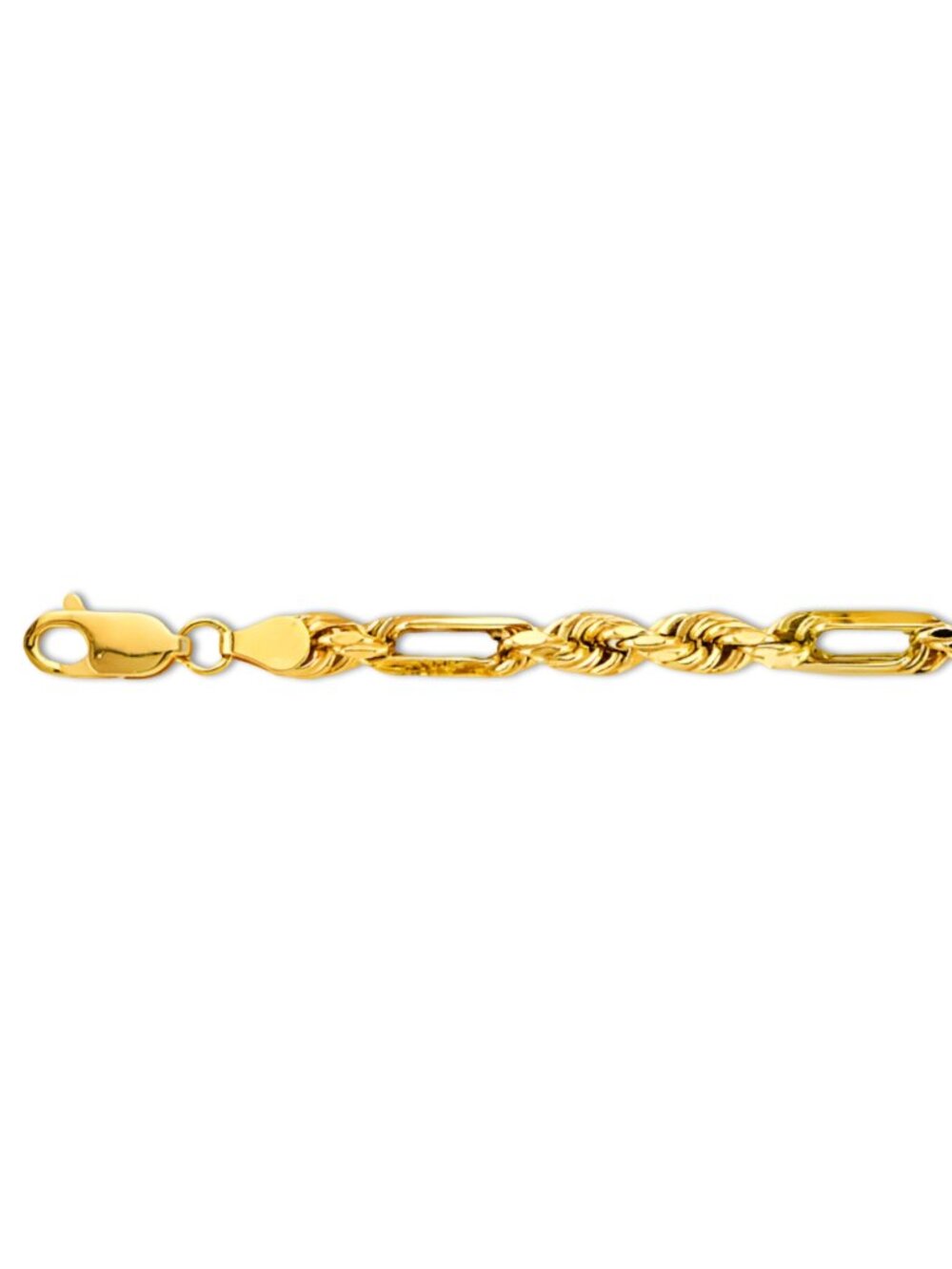 14K Gold Figaro Rope Chain Bracelet | 4mm, 8.5 Inch Chain By Tehrani Jewelry